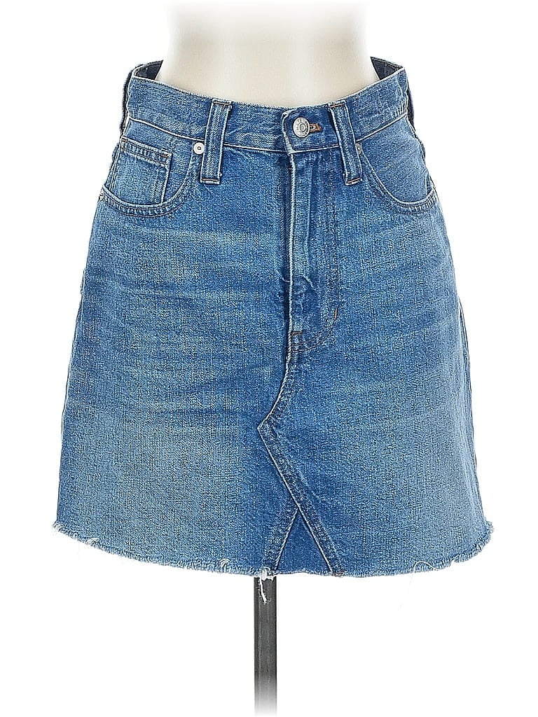 Pre-owned Madewell Denim Skirt In Blue