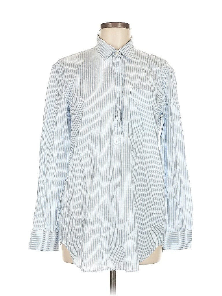 Pre-owned Gap Long Sleeve Button Down Shirt In Blue