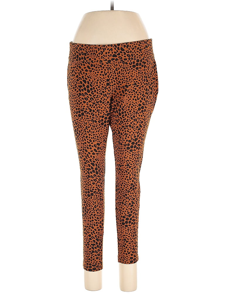 Pre-owned Lands' End Leggings In Brown