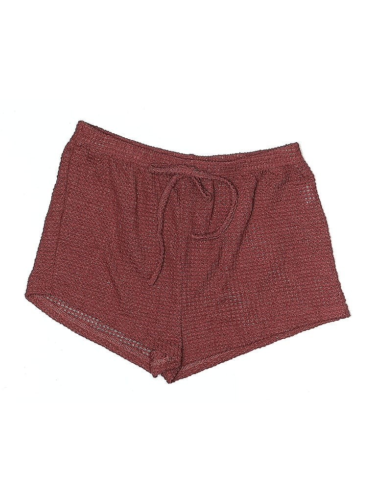 Pre-owned Unbranded Shorts In Burgundy