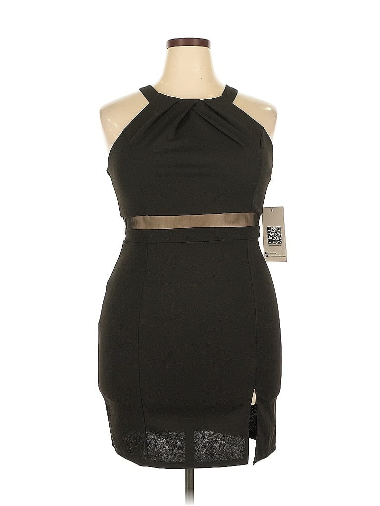 Pre-owned Emerald Sundae Cocktail Dress In Black