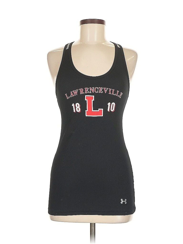 Pre-owned Under Armour Tank Top Black Halter Neckline Tops