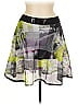 DKNY 100% Polyester Graphic Gray Green Casual Skirt Size 6 - photo 1