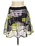 DKNY 100% Polyester Graphic Gray Green Casual Skirt Size 6 - photo 2