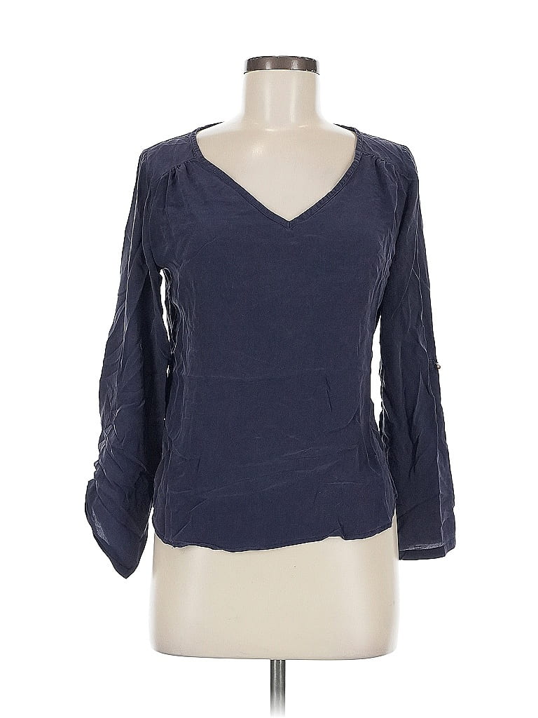 Click to view more detailed imagery on our partner's website Pre-owned Ellie Kai Long Sleeve Top Blue V Neck Tops