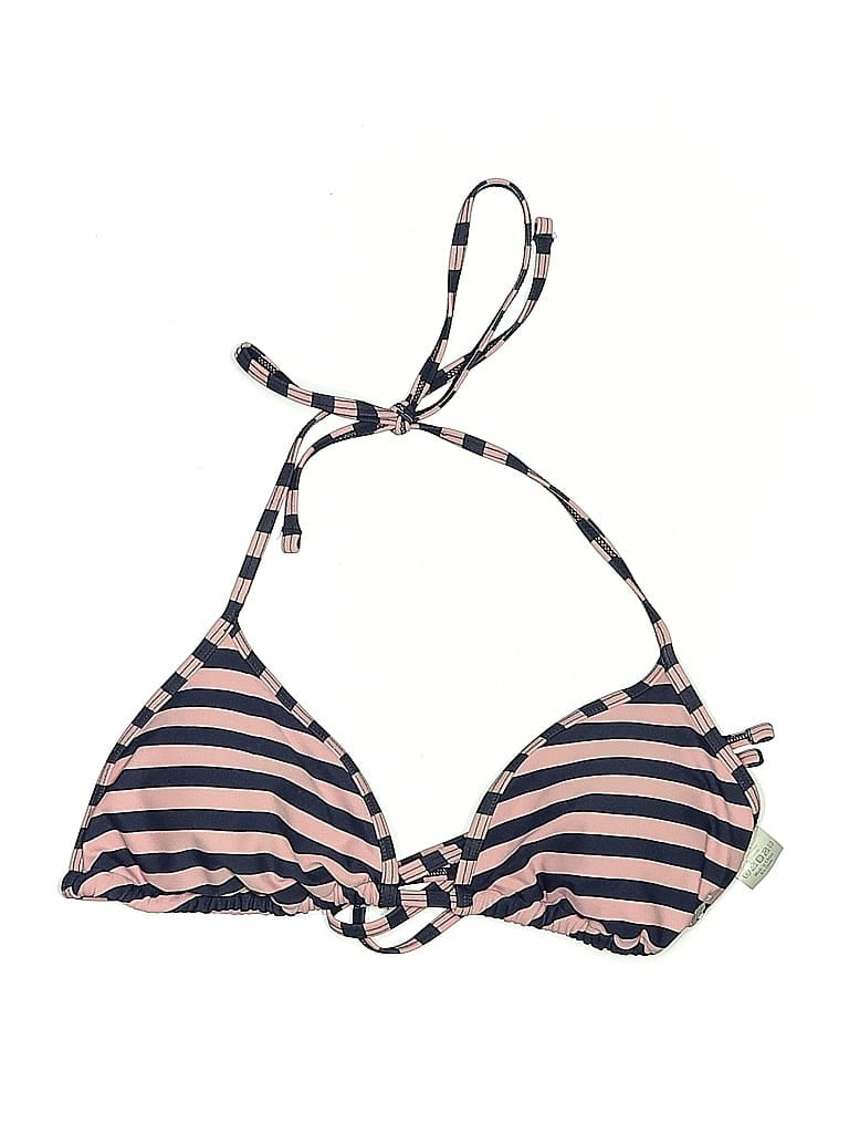 Pre-owned Jack Wills Swimsuit Top Pink Stripes Pattern Swimwear