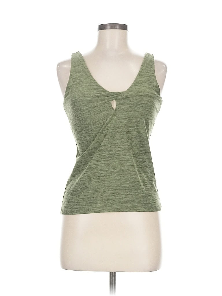 Pre-owned Sincerely Jules Tank Top Green Halter Neckline Tops