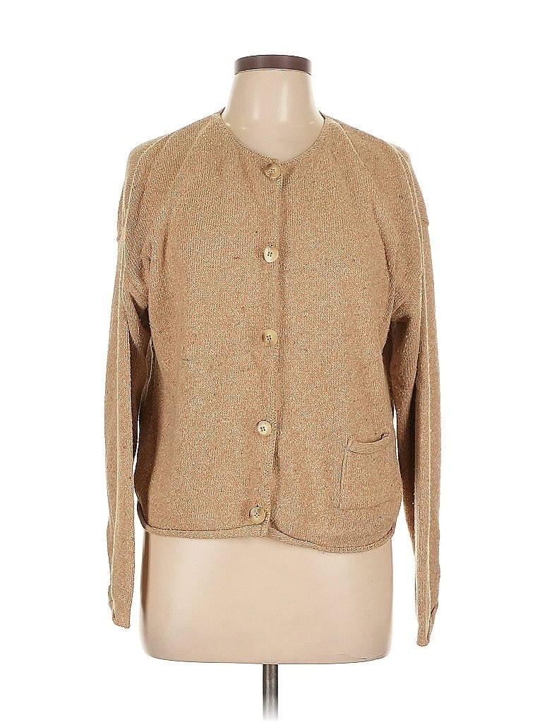 Pre-owned Assorted Brands Cardigan Sweater In Brown