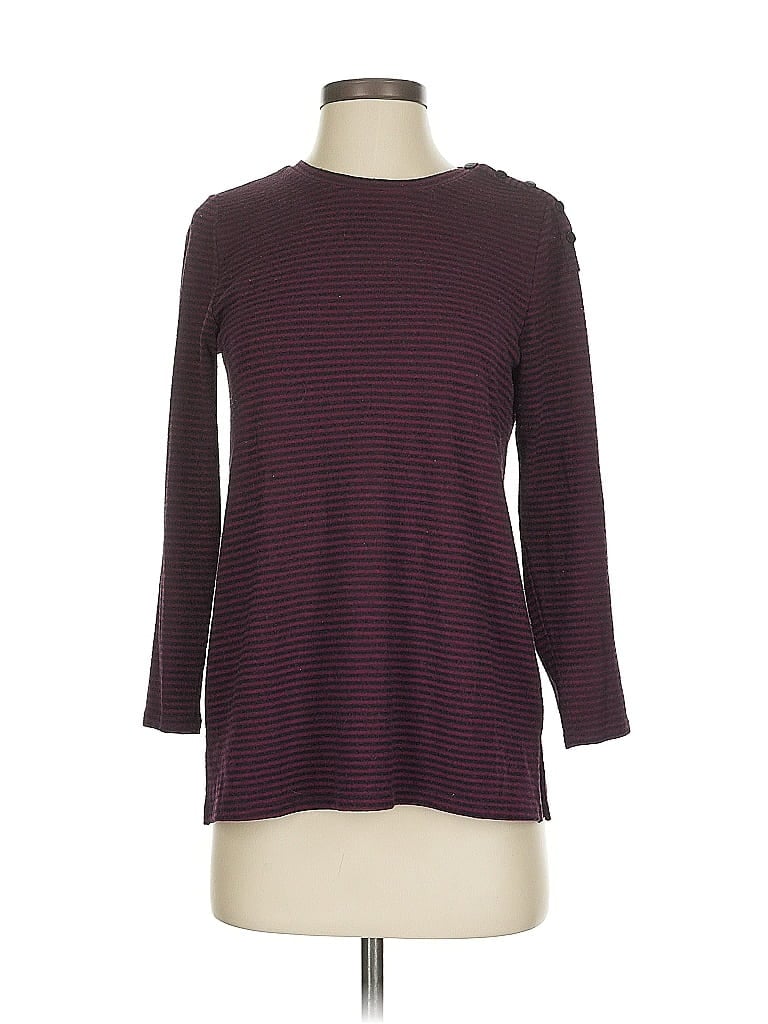 Pre-owned Ann Taylor Loft 3/4 Sleeve T-shirt In Burgundy