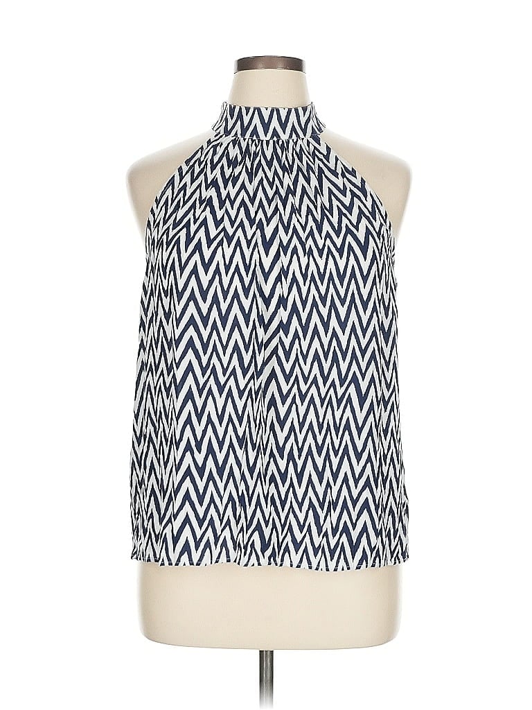 HALOGEN Pre-owned Sleeveless Blouse In Blue