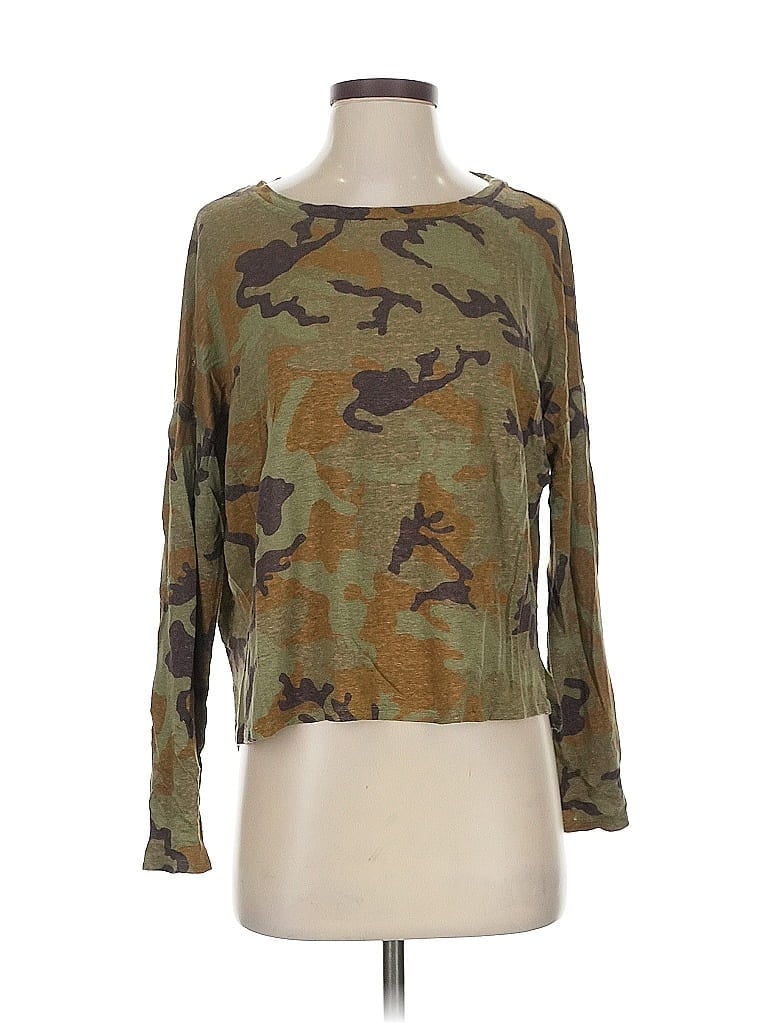 Pre-owned Sanctuary 3/4 Sleeve T-shirt In Green