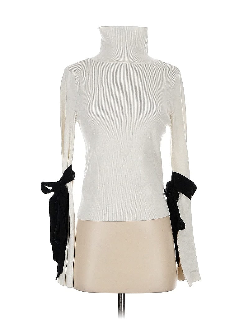 Pre-owned Maeve By Anthropologie Turtleneck Sweater In White