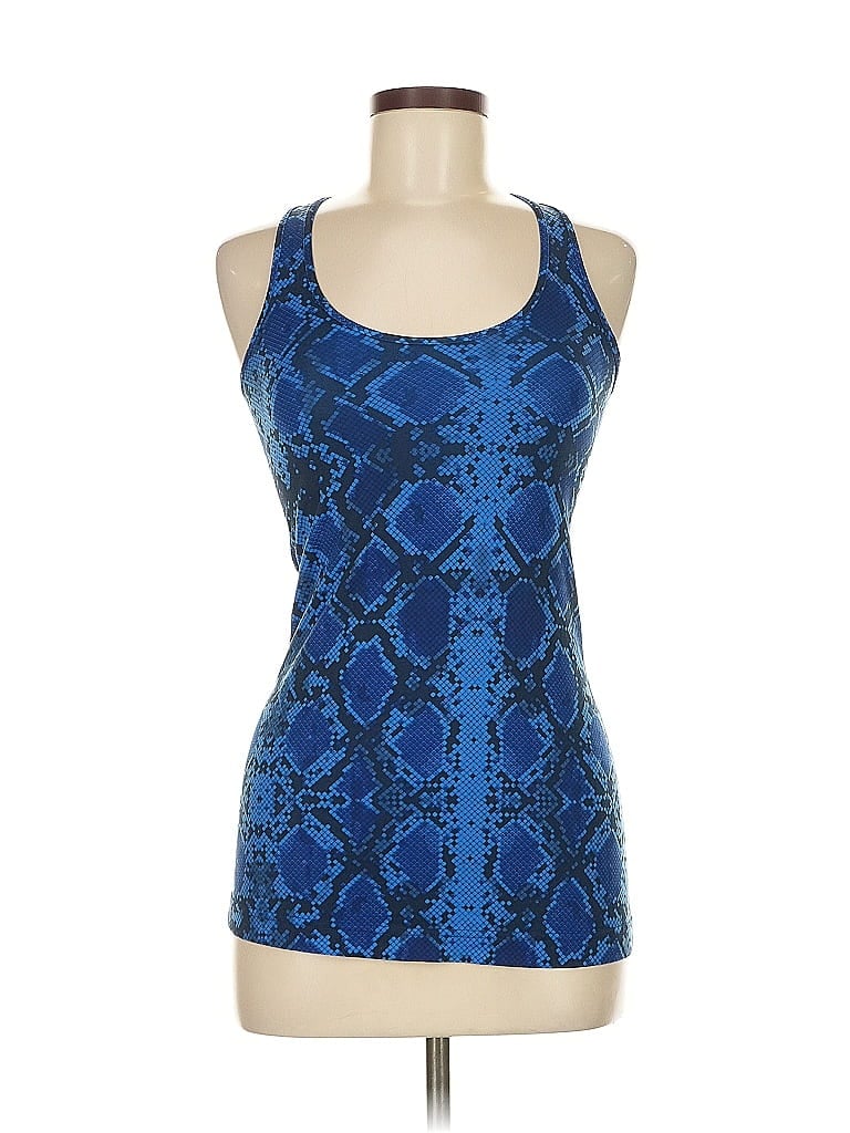 Click to view more detailed imagery on our partner's website Pre-owned Lululemon Athletica Tank Top Blue Halter Neckline Tops