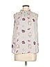 Ann Taylor LOFT Outlet 100% Polyester Silver Sleeveless Blouse Size M (petite) - photo 1