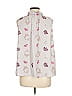Ann Taylor LOFT Outlet 100% Polyester Silver Sleeveless Blouse Size M (petite) - photo 2