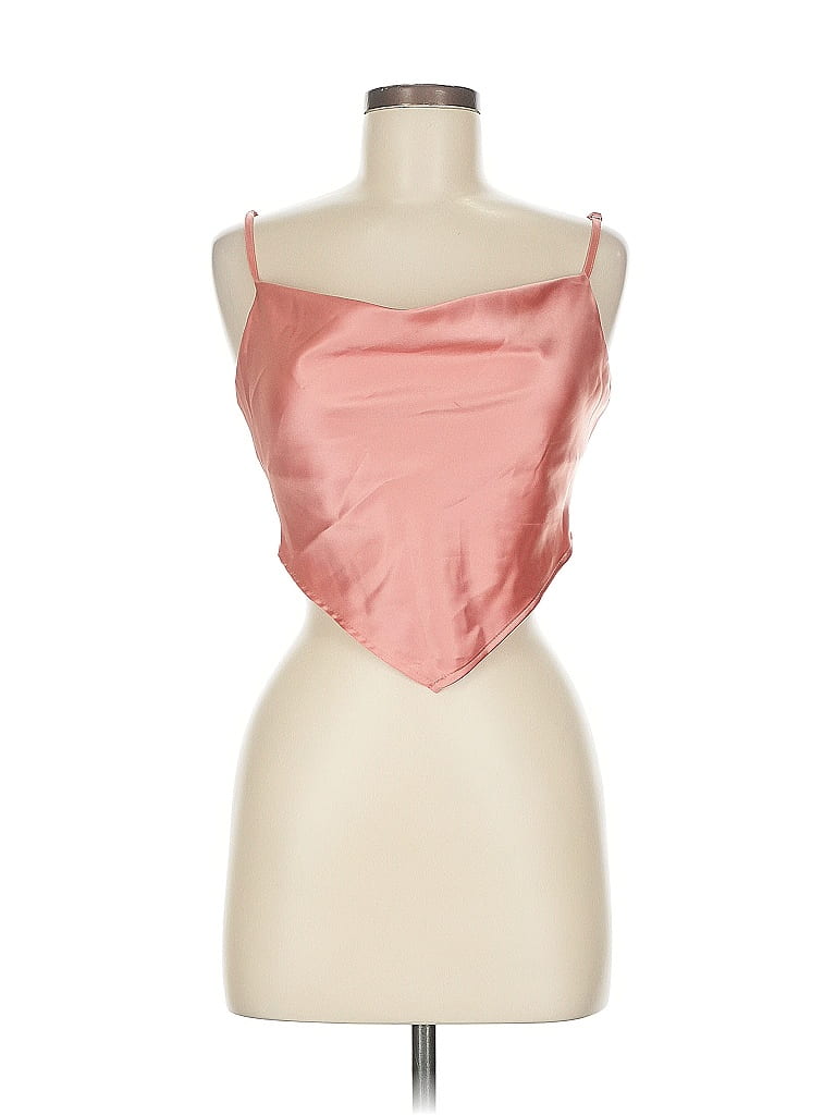 Pre-owned Forever 21 Sleeveless Top Pink Strapless Neckline Tops