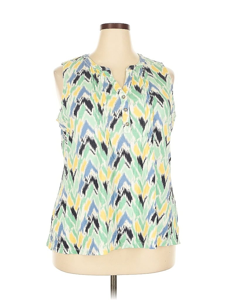 Pre-owned Charter Club Sleeveless Blouse In Blue