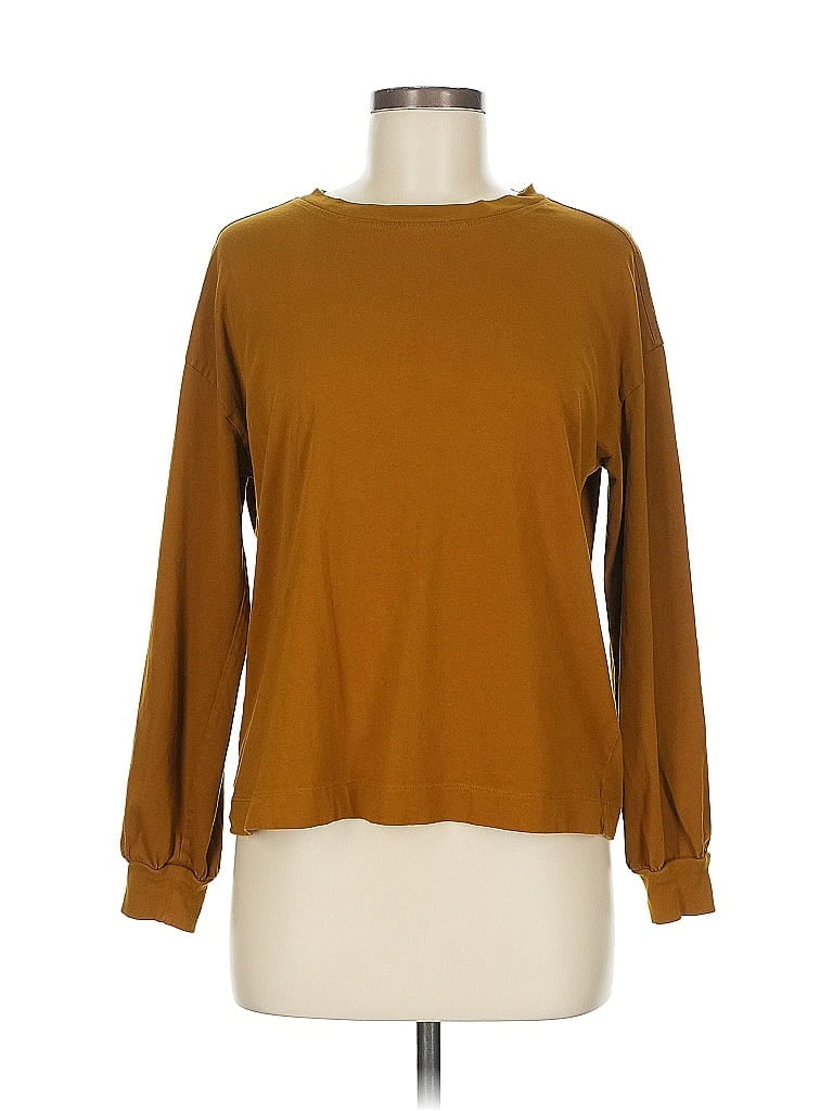 Pre-owned Everlane Long Sleeve T-shirt In Yellow