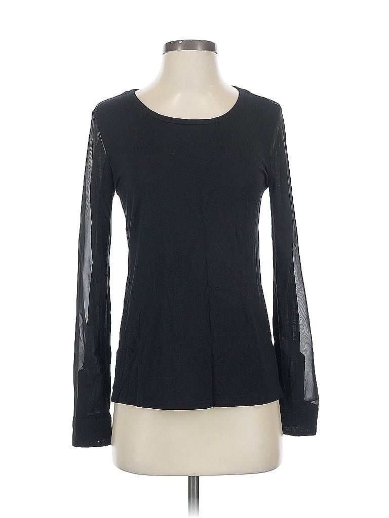 Click to view more detailed imagery on our partner's website Pre-owned Kenneth Cole New York Long Sleeve Top Black Crew Neck Tops