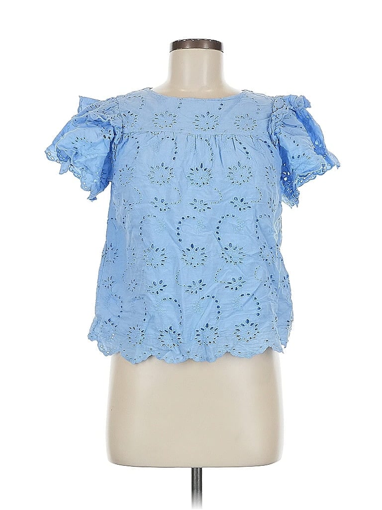 Pre-owned Catherine Malandrino Short Sleeve Blouse In Blue