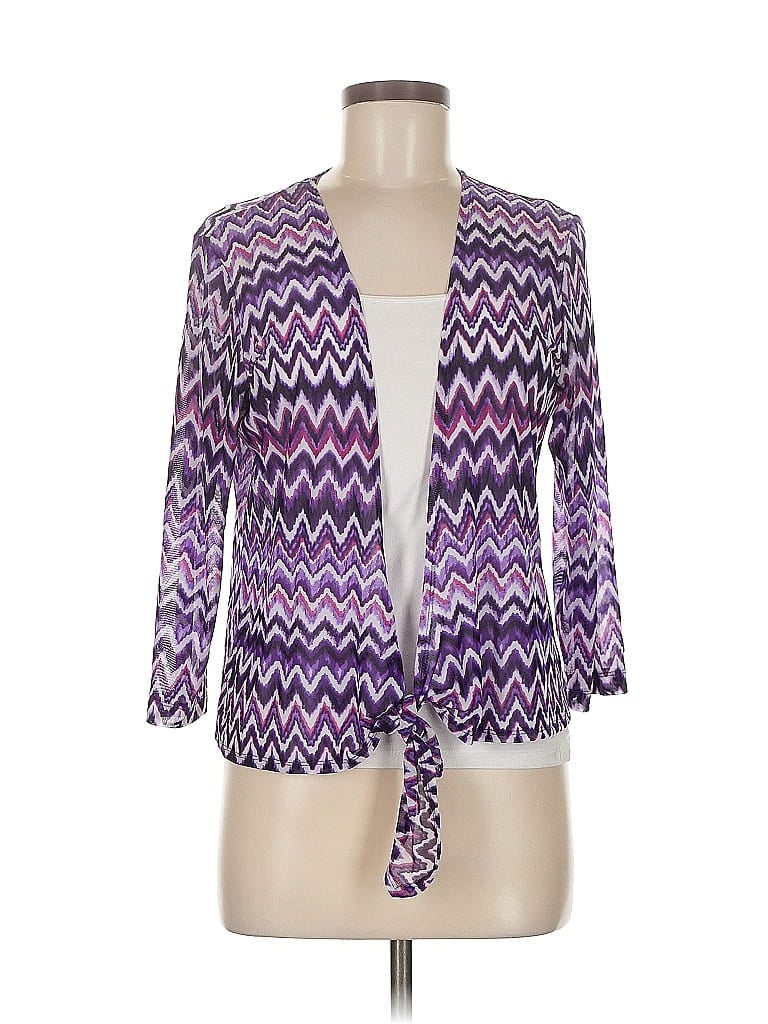 Pre-owned Travelers By Chico's Kimono In Purple