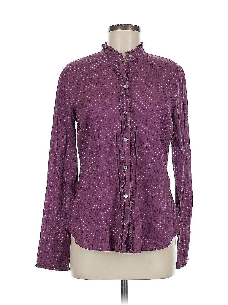 Pre-owned Merona Long Sleeve Blouse In Purple