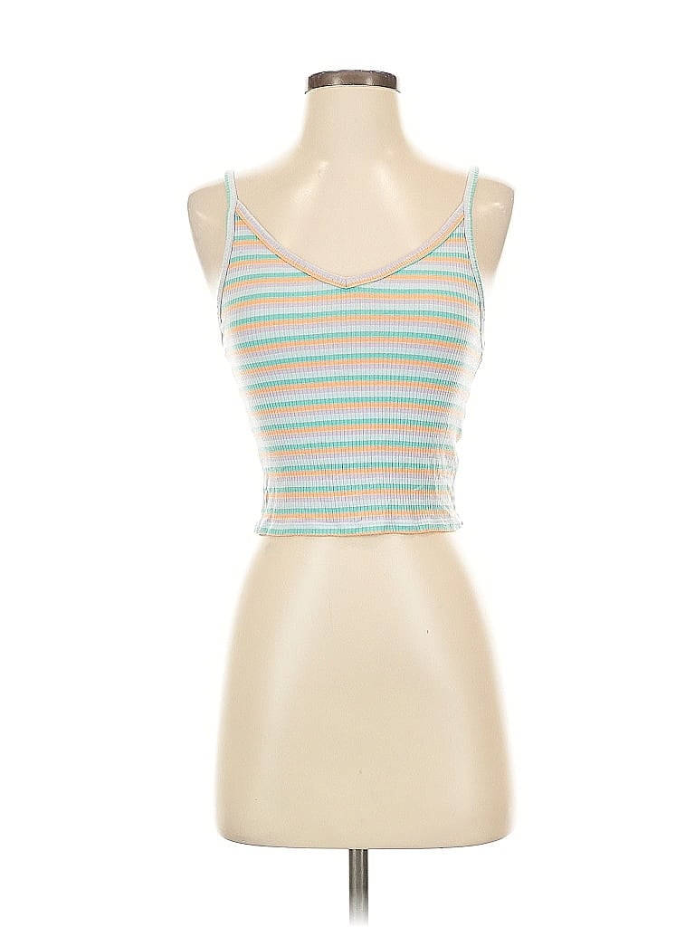 Click to view more detailed imagery on our partner's website Pre-owned American Eagle Outfitters Tank Top Blue Sweetheart Neckline Tops