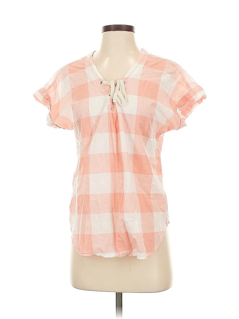 Pre-owned Eddie Bauer Short Sleeve Blouse In Pink