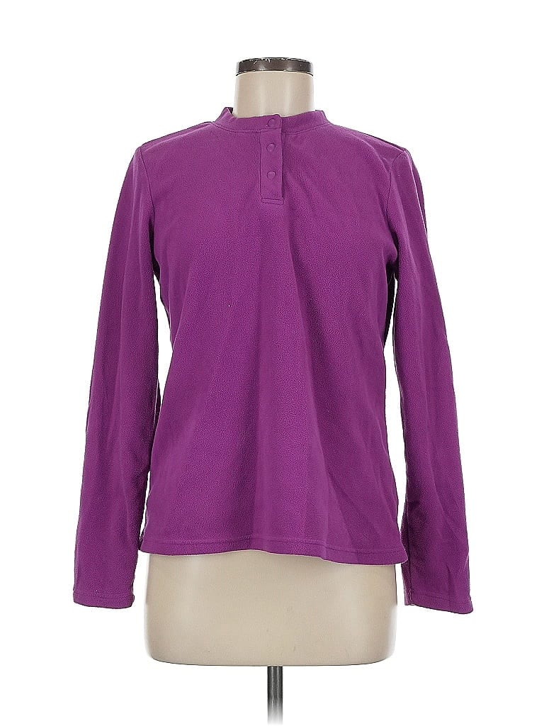 Pre-owned Lands' End Sweatshirt In Purple