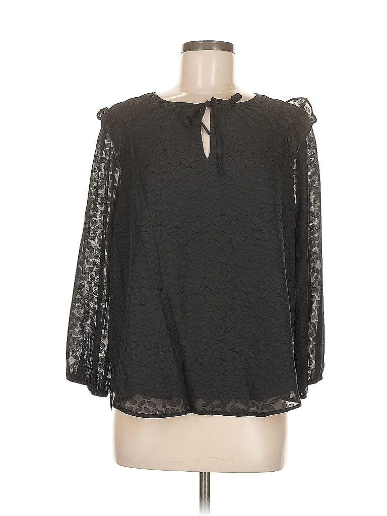 SIMPLY VERA VERA WANG Pre-owned 3/4 Sleeve Blouse In Black