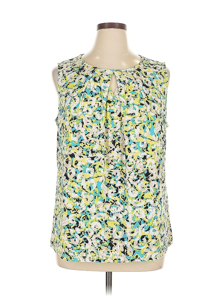 Pre-owned Kasper Sleeveless Blouse In Green