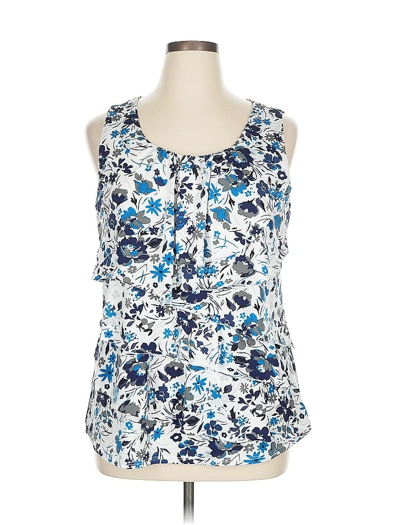 Click to view more detailed imagery on our partner's website Pre-owned Dressbarn Sleeveless Blouse In Blue