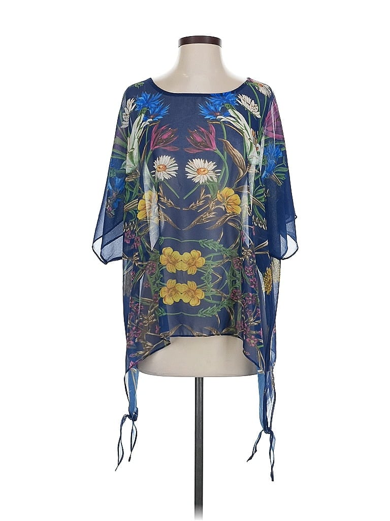 Click to view more detailed imagery on our partner's website Pre-owned Colleen Lopez 3/4 Sleeve Blouse In Blue