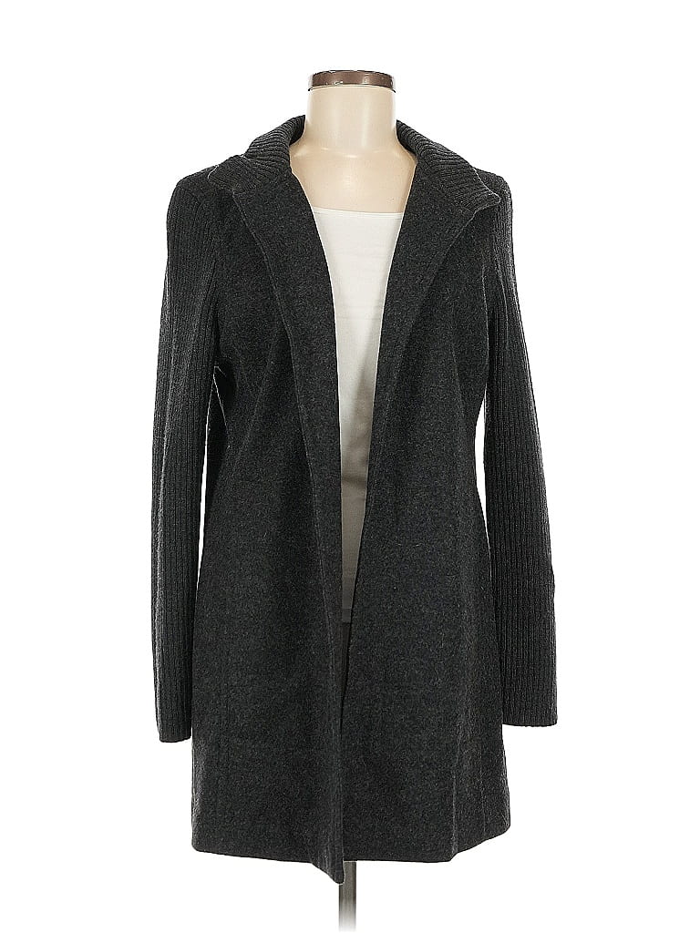 Pre-owned Eileen Fisher Coat In Gray