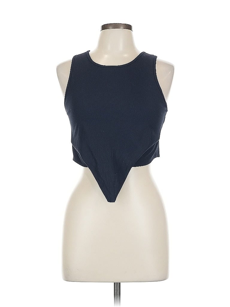 Pre-owned Gap Fit Tank Top Blue Halter Neckline Tops