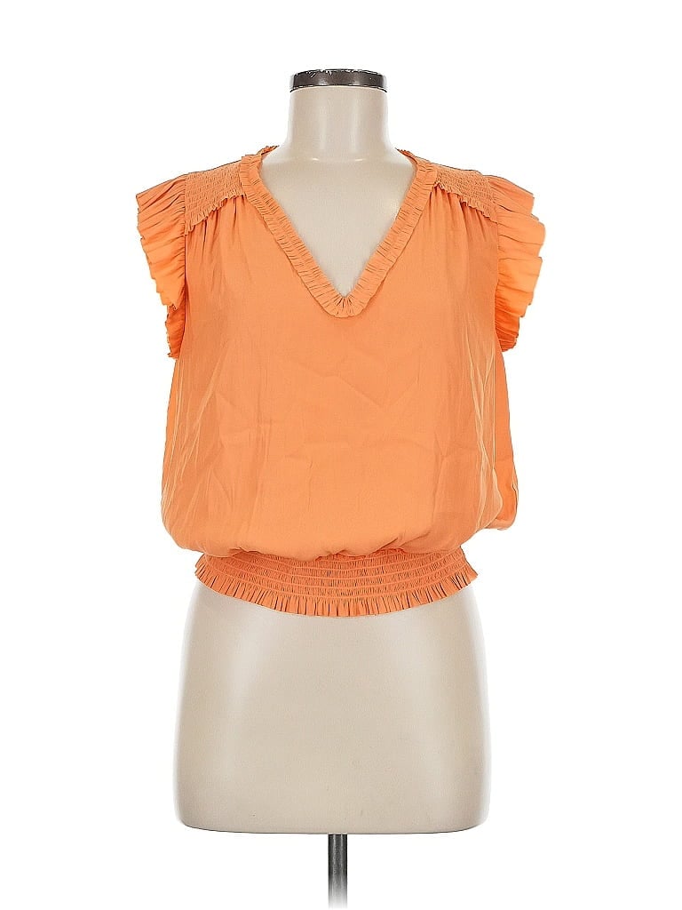 Pre-owned Evereve Sleeveless Blouse In Orange