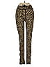 The Upside Animal Print Gold Tan Casual Pants Size 4 - photo 1