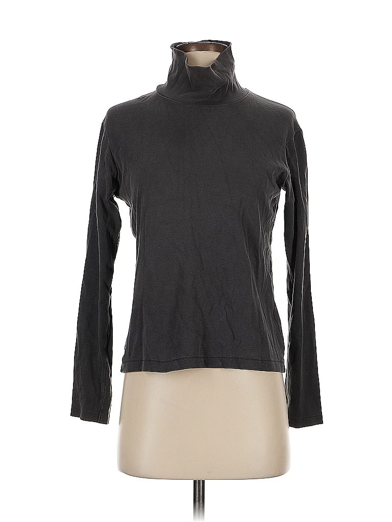 Pre-owned Uniqlo Long Sleeve Turtleneck In Gray