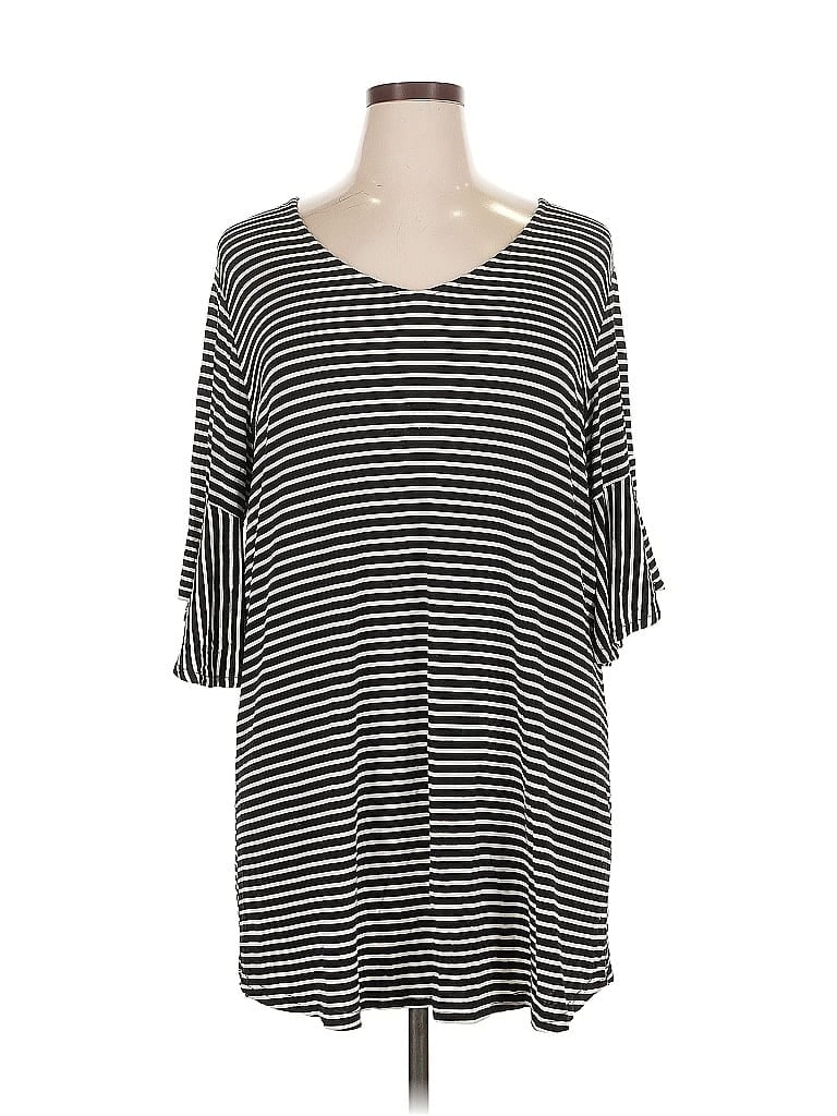 Pre-owned Symple Nyc 3/4 Sleeve T-shirt In Black