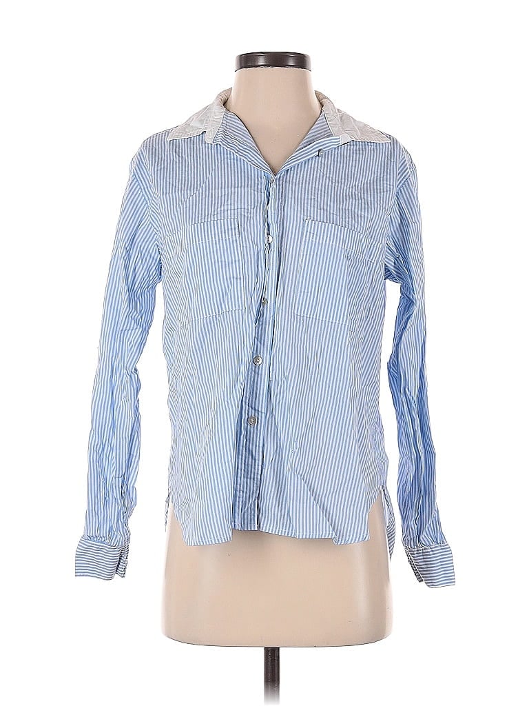 Pre-owned And Now This Long Sleeve Button Down Shirt In Blue