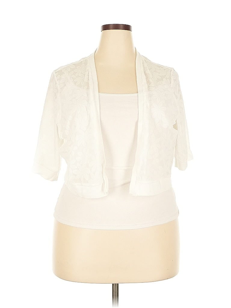 Pre-owned Torrid Cardigan Sweater In White