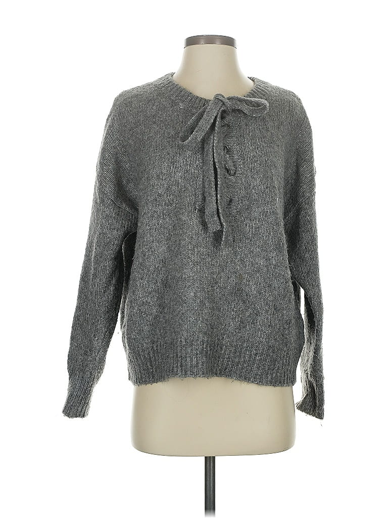 Pre-owned Zara Pullover Sweater In Gray