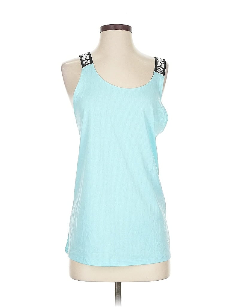 Pre-owned Nike Tank Top Blue Halter Neckline Tops