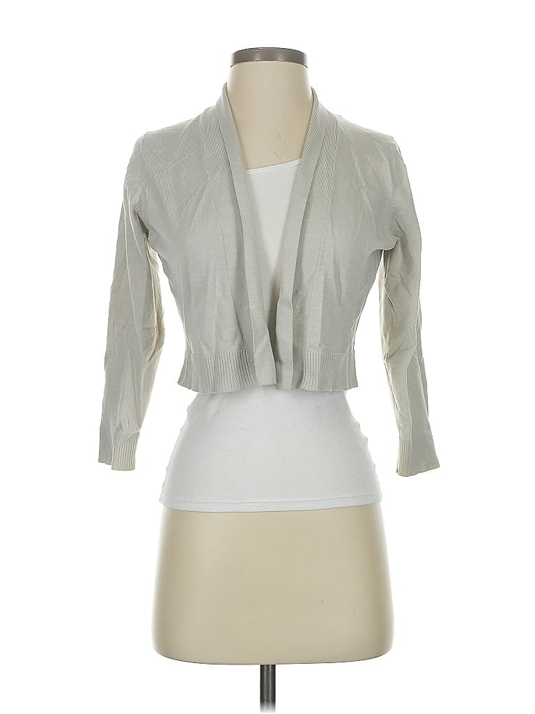 Pre-owned Calvin Klein Cardigan Sweater In White