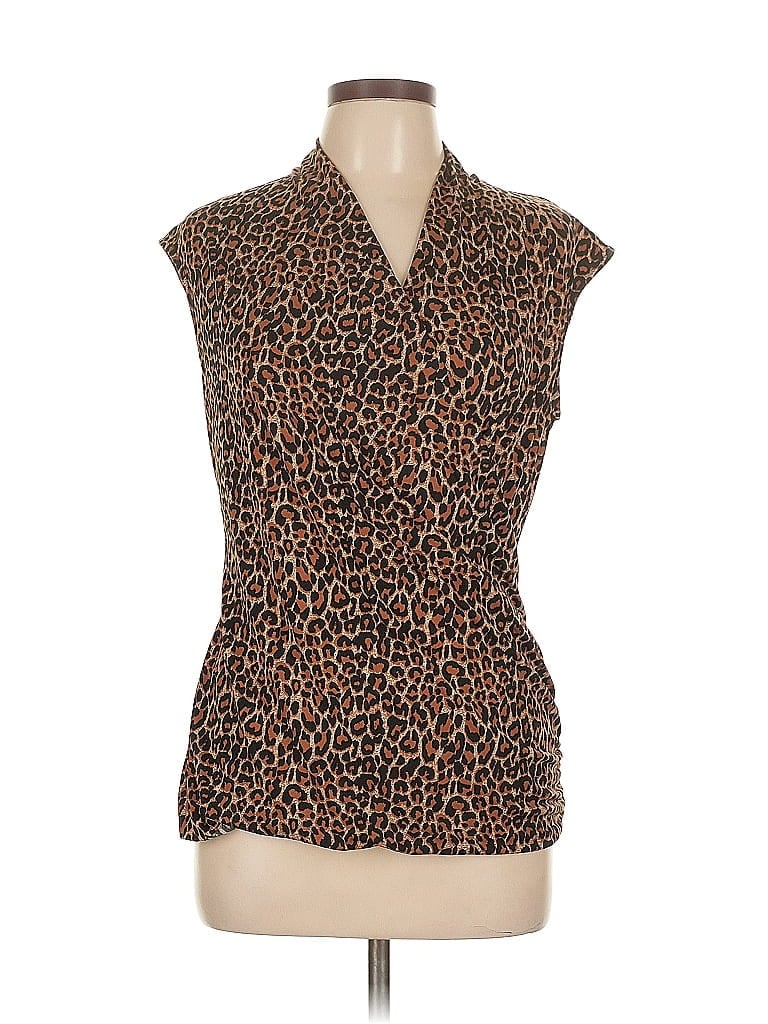 Pre-owned Chaus Sleeveless Blouse In Brown