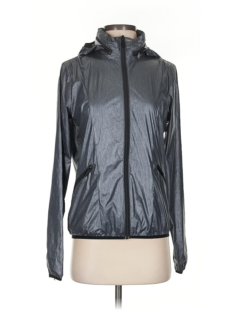 Pre-owned Vie Active Windbreaker Jacket In Silver