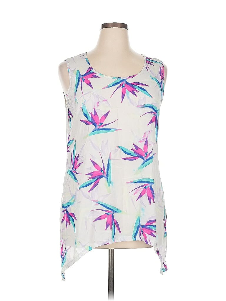 CHAUS Pre-owned Tank Top White Halter Neckline Tops