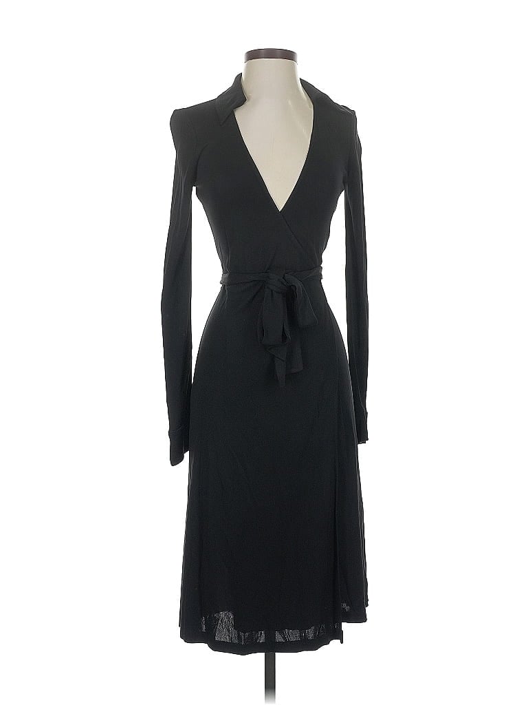 Pre-owned Diane Von Furstenberg Cocktail Dress In Black