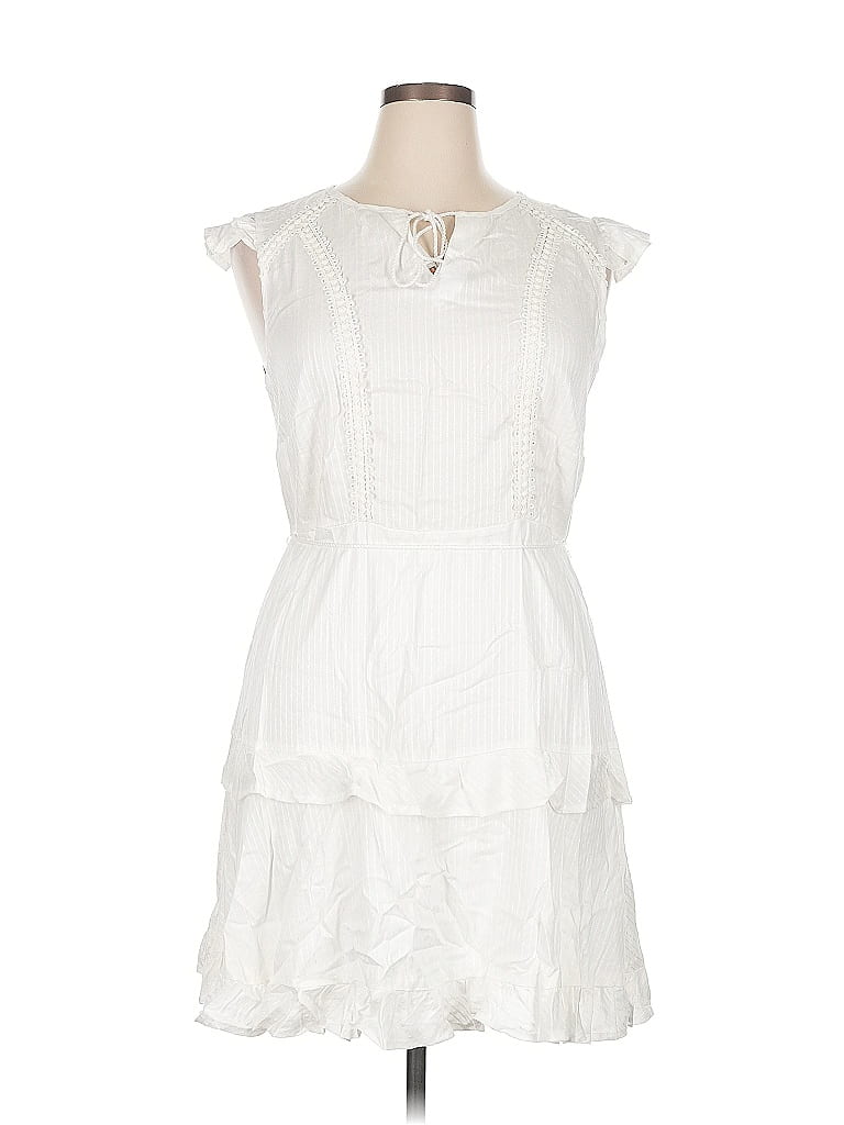 Pre-owned Lascana For Venus Casual Dress In White