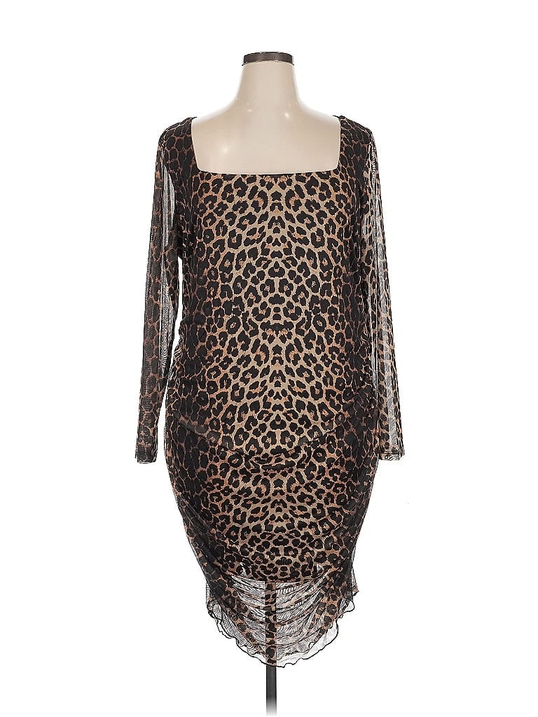 Pre-owned Unbranded Cocktail Dress In Brown